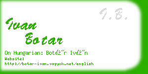 ivan botar business card